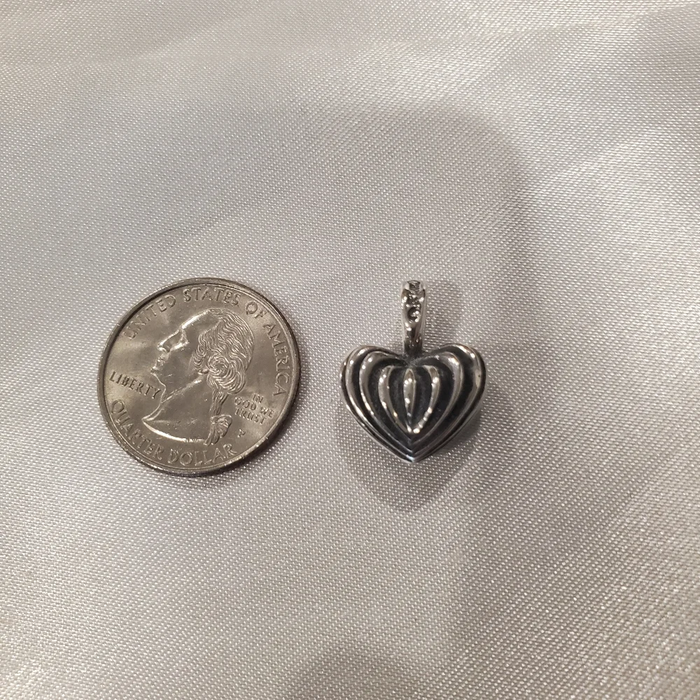 Lagos Fluted Heart Pendant W/O Chain - Picture 1 of 3